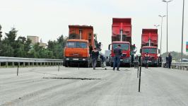 Bakı-Quba yolunun 16-30-cu km-lik hissəsində aparılan təmir işləri yekunlaşır (FOTO) - Gallery Thumbnail