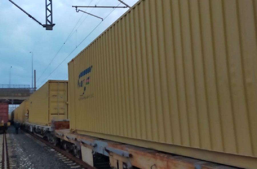 First container train on its way to Azerbaijan's Karabakh (PHOTO/VIDEO)
