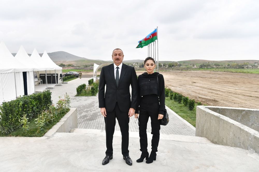 President Ilham Aliyev laid foundation stone “smart village” in Dovlatyarli village, Fuzuli district (PHOTO)
