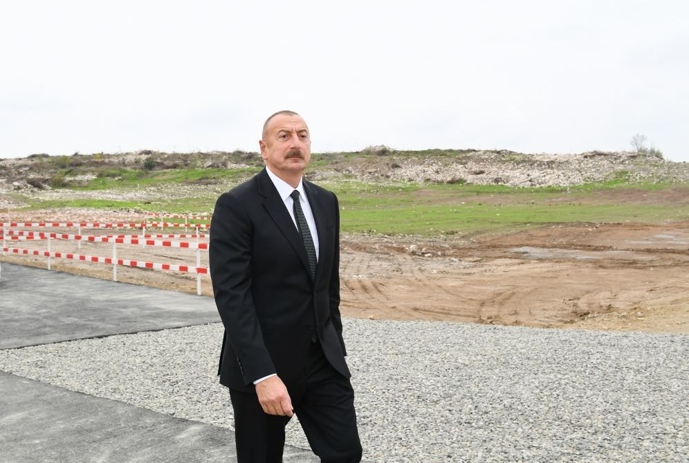 President Ilham Aliyev lays foundation stone for first multi-apartment residential block in Fuzuli (PHOTO)