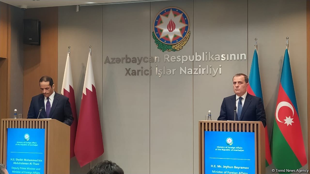 Press conference of Azerbaijani, Qatari FMs (PHOTO/VIDEO)