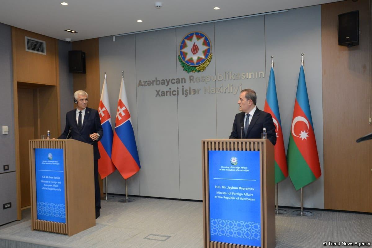 Joint press conference of Azerbaijani and Slovak FMs held in Baku (PHOTO/VIDEO)