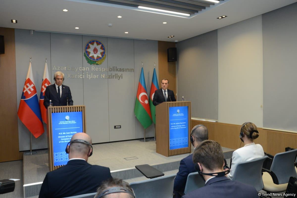 Joint press conference of Azerbaijani and Slovak FMs held in Baku (PHOTO/VIDEO)