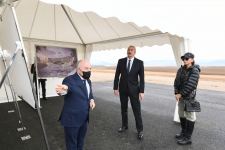 President Ilham Aliyev views progress of construction work at Zangilan International Airport (PHOTO)