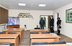 President Ilham Aliyev and First Lady Mehriban Aliyeva view conditions created at military unit complex in Zangilan district (PHOTO)