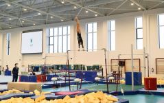 President Ilham Aliyev, First Lady Mehriban Aliyeva and their daughter Leyla Aliyeva view conditions created at new rehearsal building of National Gymnastics Arena (PHOTO)