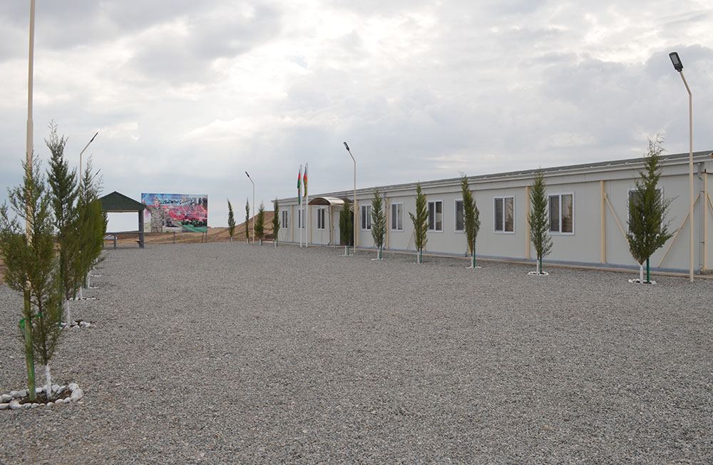 Azad olunan rayonlarda yeni inşa edilən hərbi obyektlər istifadəyə verilib (FOTO/VİDEO)