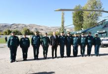 Президент Ильхам Алиев и Первая леди Мехрибан Алиева приняли участие в открытии нового комплекса воинской части ГПС (ФОТО/ВИДЕО) (версия 2)