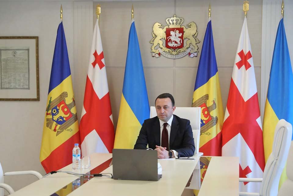 Georgian PM holds videoconference with Ukrainian, Moldovan counterparts