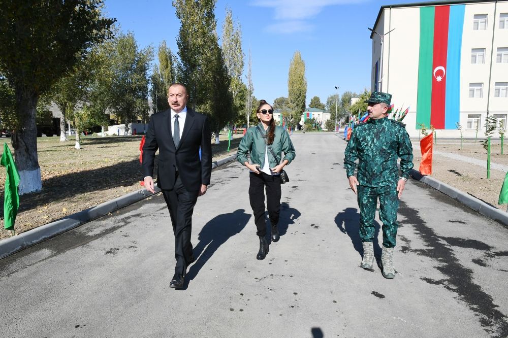 President Ilham Aliyev and First Lady Mehriban Aliyeva attend inauguration of new military unit complex of State Border Service in Gubadli district (PHOTO/VIDEO)