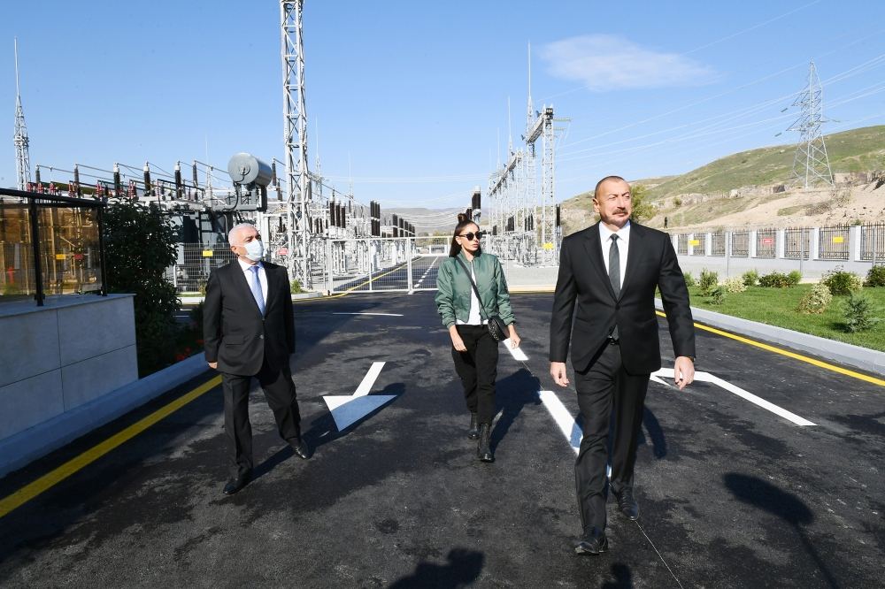 President Ilham Aliyev, First Lady Mehriban Aliyeva attend inauguration of “Gubadli” substation (PHOTO/VIDEO)