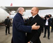 Turkish President Recep Tayyip Erdogan arrives in Azerbaijan. 
First official welcome ceremony held at Fuzuli International Airport (PHOTO/VIDEO)