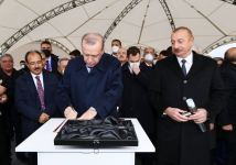 Azerbaijani, Turkish presidents laid foundation stone for Zangazur corridor (PHOTO/VIDEO)