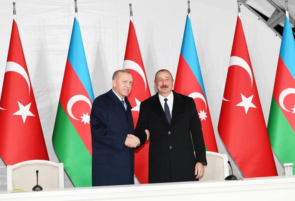 Президенты Азербайджана и Турции выступили с заявлениями для прессы в Зангилане (ФОТО/ВИДЕО)