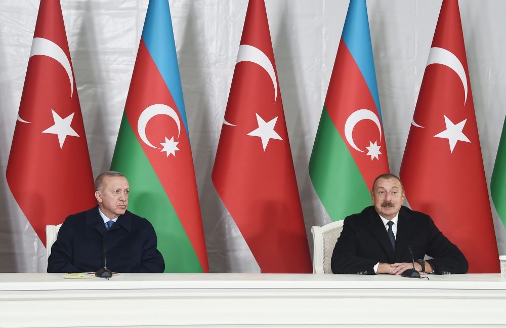 Presidents of Azerbaijan and Turkey make press statements (PHOTO/VIDEO)