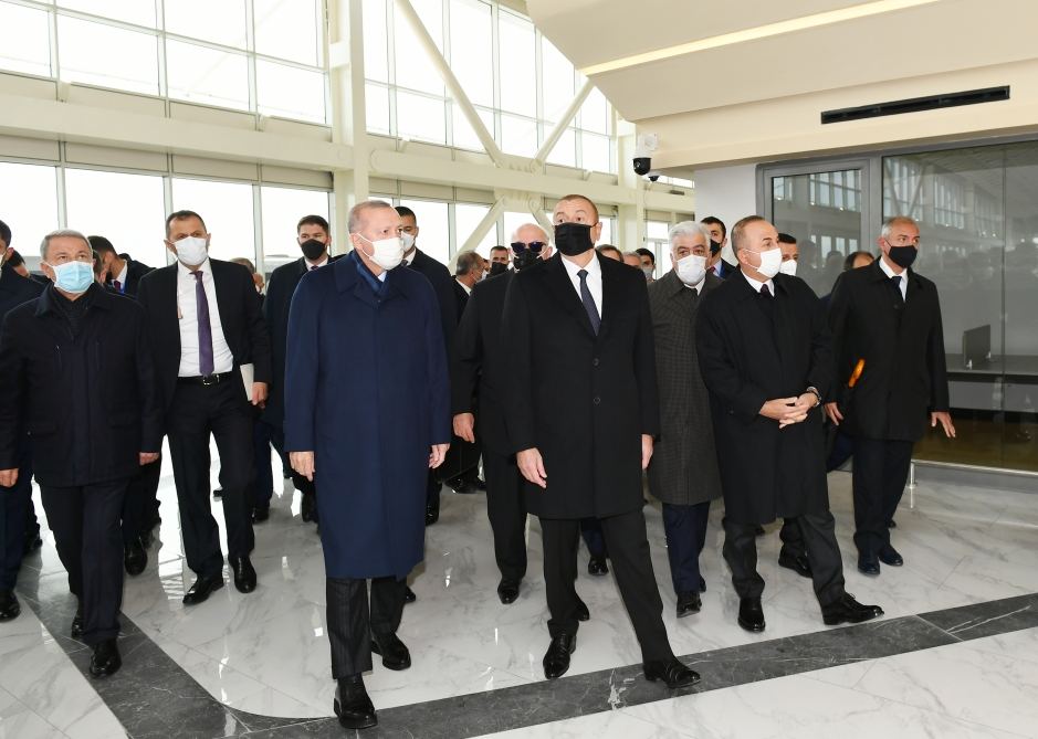 President Ilham Aliyev and President Recep Tayyip Erdogan attend opening ceremony of Fuzuli International Airport (PHOTO)