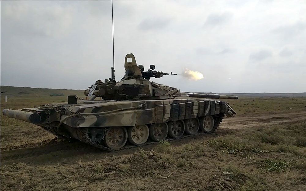 Tank units of Azerbaijani Armed Forces carrying out combat firing exercises (VIDEO)