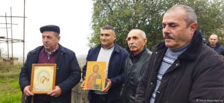 Представители Албано-удинской христианской религиозной общины посетили село Чинарлы Ходжавендского района (ФОТО)