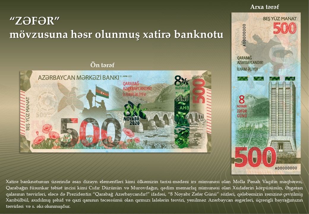 Azerbaijan to issue commemorative banknotes, coins in connection with Victory Day (PHOTO)