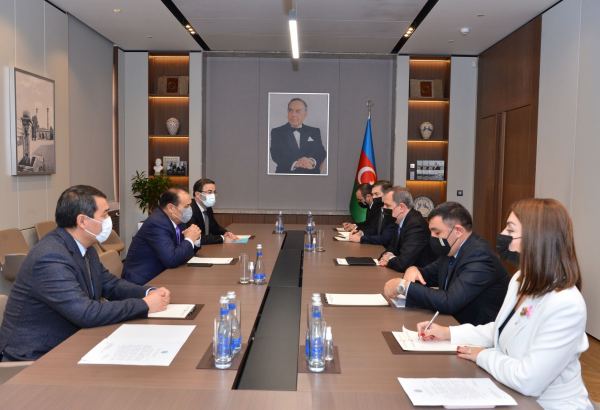 Azerbaijani FM discusses various issues on agenda with Sec-Gen of Turkic Council (PHOTO)