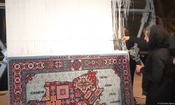 "Ковровая карта Карабаха" – в Баку представлен уникальный ковер "Победа" (ФОТО)