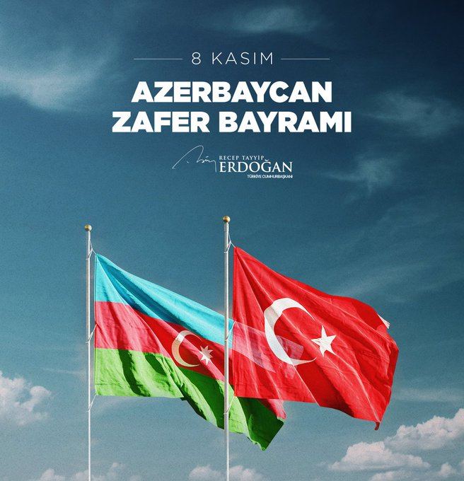 Turkish president congratulates Azerbaijan with Victory Day