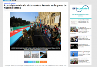 Во влиятельном испанском издании EFE опубликована статья, посвященная Дню Победы Азербайджана