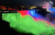 Niagara Falls illuminated with colors of Azerbaijan’s National Flag (PHOTO/VIDEO)
