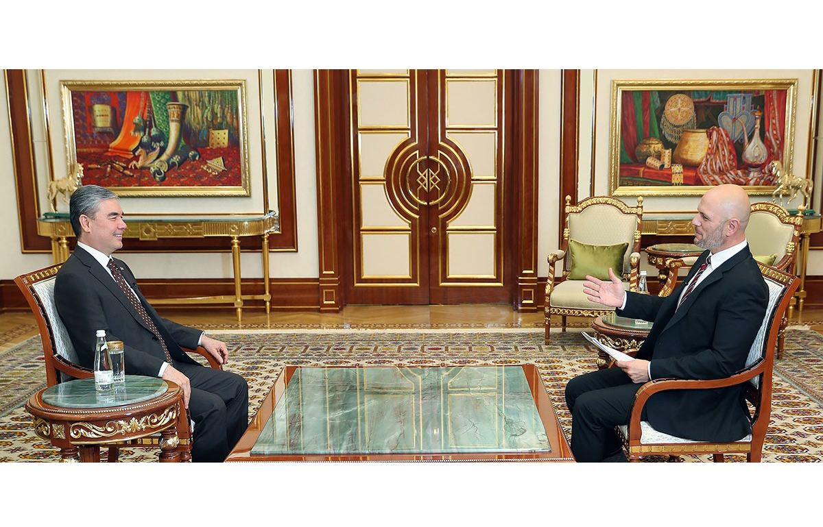 Президент Туркменистана дал интервью телеканалу «TRT World» Турецкой государственной телерадиокомпании