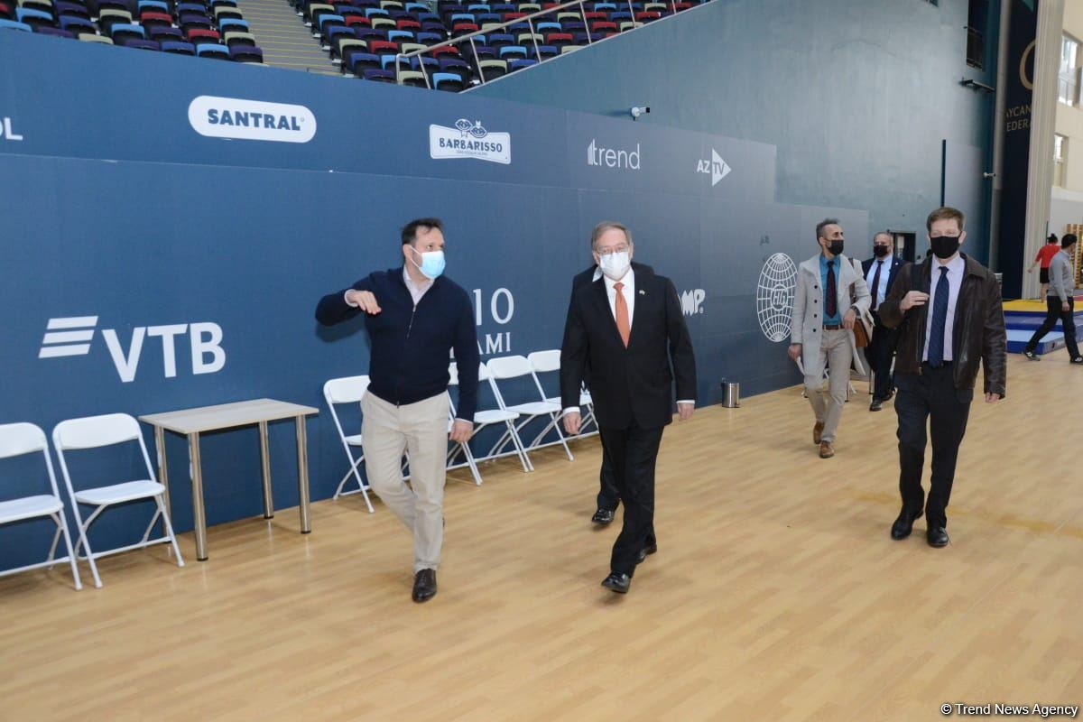US ambassador to Azerbaijan visits National Gymnastics Arena in Baku (PHOTO)