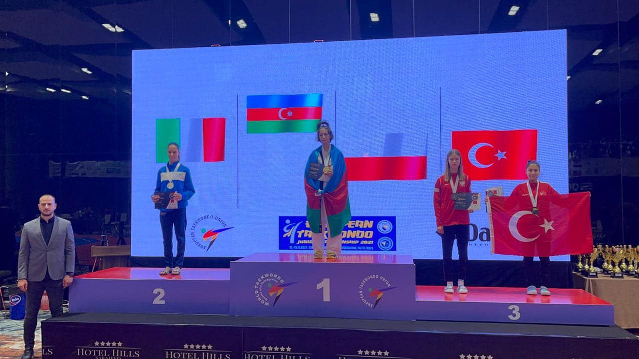 Азербайджанские тхэквондисты завоевали золотые медали на чемпионате Европы (ФОТО)