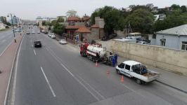 Bakının əsas kanalizasiya kollektorları və xətləri bərk tullantılardan təmizlənir (FOTO)