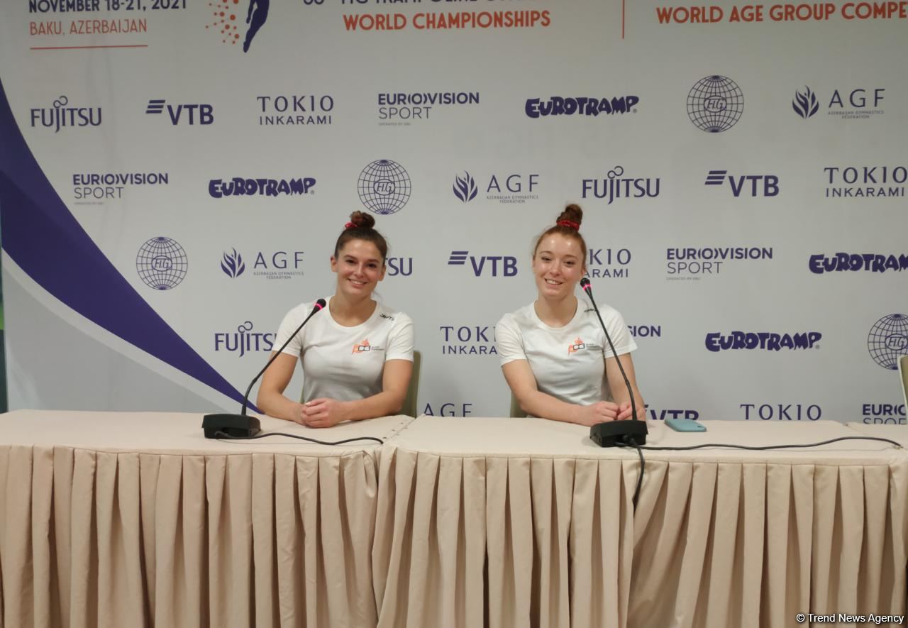 Гимнастки из Нидерландов довольны своим выступлением на ЧМ в Баку