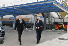 Prezident İlham Əliyev yeni Biləcəri lokomotiv deposunun açılışında iştirak edib (FOTO/VİDEO)