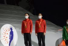В Баку прошла церемония награждения победителей ЧМ в синхронных прыжках на батуте (ФОТО)