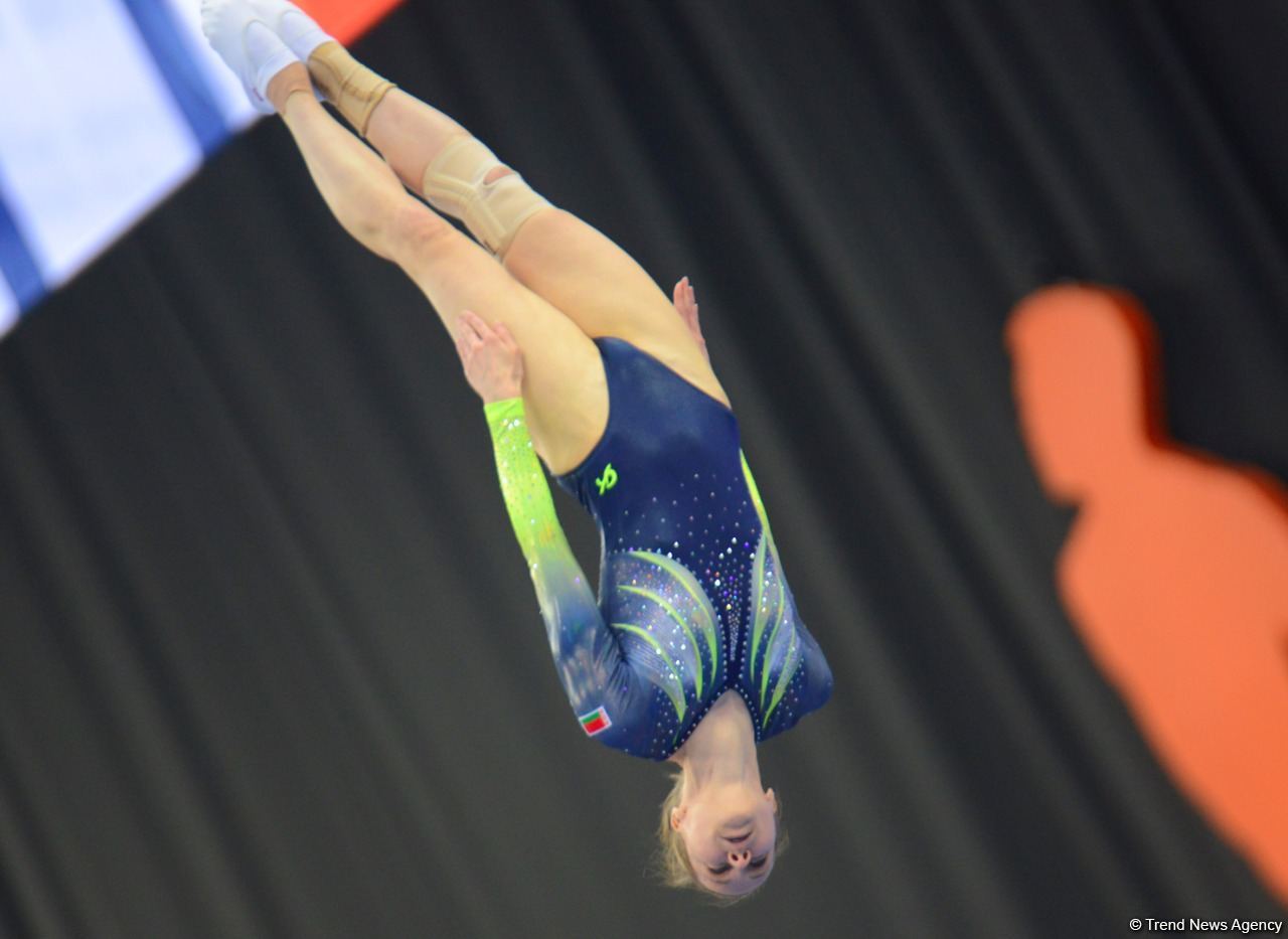 Bakıda Batut Gimnastikası və Tamblinq üzrə 35-ci Dünya Çempionatının üçüncü günü start götürüb (FOTO) - Gallery Image