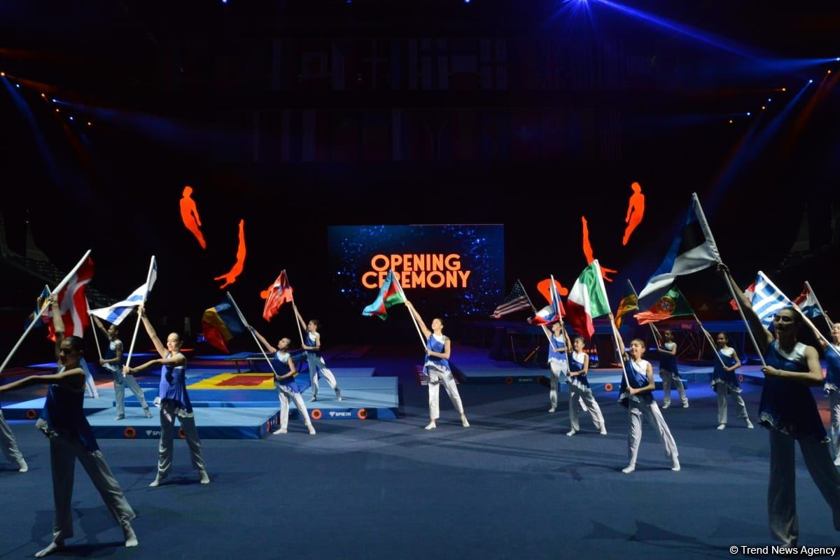 Baku hosts opening ceremony of 28th FIG Trampoline Gymnastics World Age Group Competition (PHOTOS)