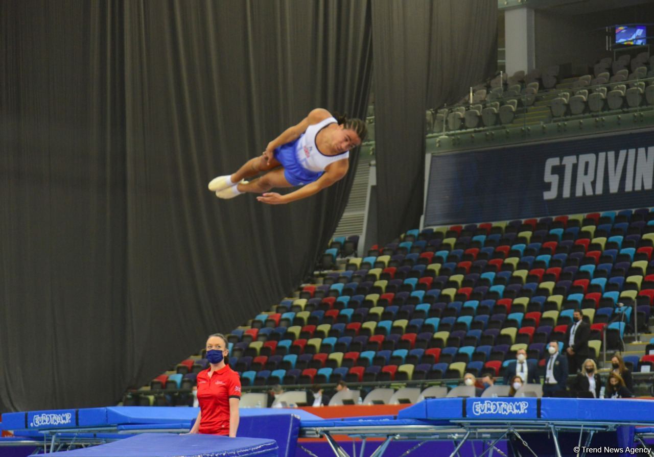 Bakıda Batut Gimnastikası üzrə 28-ci Dünya Yaş Qrupları Yarışları start götürüb (FOTO)