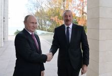 В Сочи состоялась двусторонняя встреча между Президентом Азербайджана Ильхамом Алиевым и Президентом России Владимиром Путиным (ФОТО/ВИДЕО)