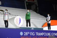 В Баку состоялась церемония награждения победителей второго дня Всемирных соревнований среди возрастных групп по прыжкам на батуте и тамблингу (ФОТО) - Gallery Thumbnail