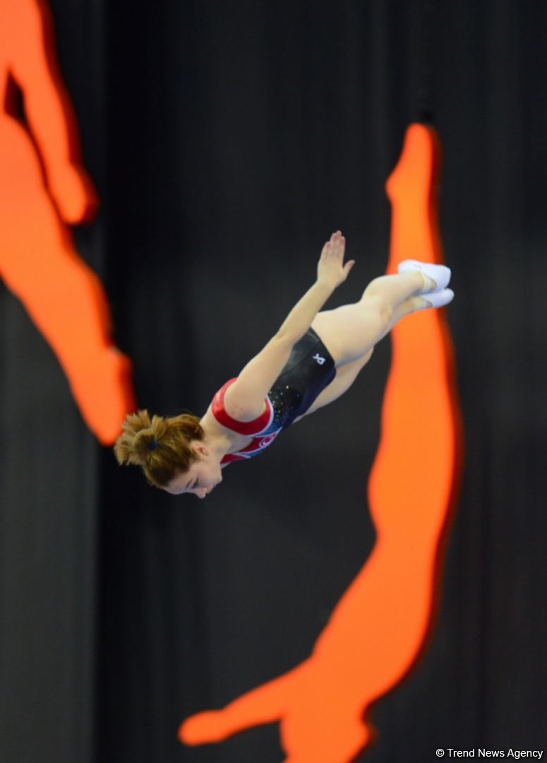 Milli Gimnastika Arenasında Batut Gimnastikası üzrə Dünya Yaş Qrupları Yarışları davam edir (FOTO) - Gallery Image