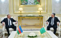 Президент Ильхам Алиев прибыл с визитом в Туркменистан (ФОТО/ВИДЕО)