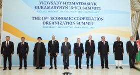 President Ilham Aliyev participating in 15th Summit of Heads of ECO member-states in Turkmenistan (PHOTO/VIDEO) - Gallery Thumbnail