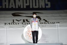 В Баку состоялась церемония награждения победителей заключительного дня Всемирных соревнований среди возрастных групп по прыжкам на батуте и тамблингу (ФОТО)