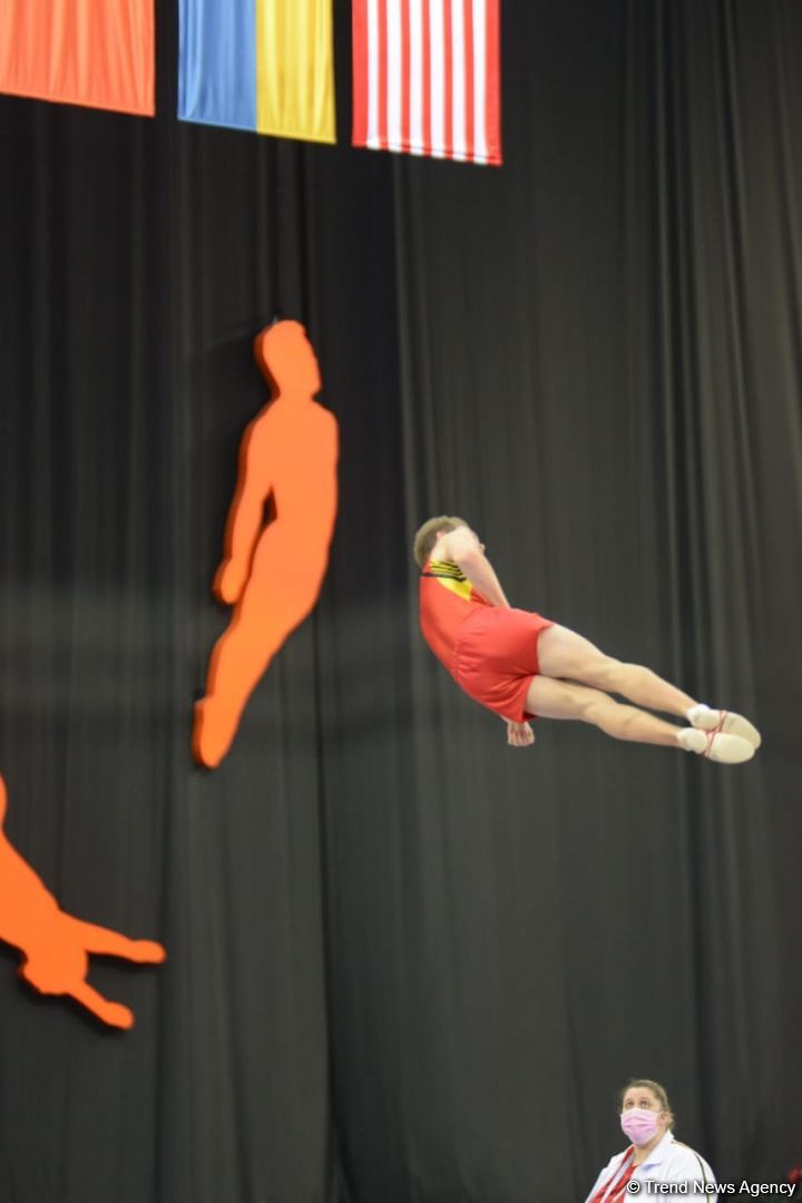 Bakıda batut gimnastikası və tamblinq üzrə Dünya Yaş Qrupu Yarışlarının final gününün ən yaxşı anları (FOTO) - Gallery Image