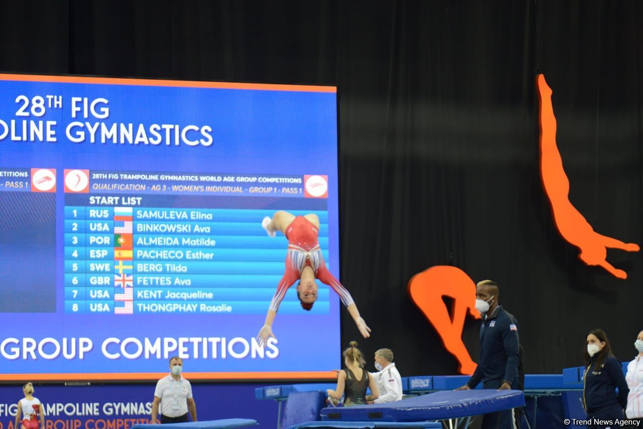 Bakıda batut gimnastikası və tamblinq üzrə 28-ci Dünya Yaş Qrupu Yarışlarının final gününə start verilib (FOTO)