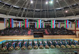 В Баку прошла церемония прощания с военнослужащими, ставшими шехидами при крушении военного вертолета (ФОТО/ВИДЕО)