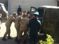 Bodies of Azerbaijani servicemen from military helicopter crash, taken to farewell ceremony (PHOTO) - Gallery Thumbnail