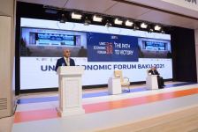 UNEC İqtisadi Forumu 2021: Nobel mükafatı laureatı Aziz Sancar alimlərlə görüşüb (FOTO)