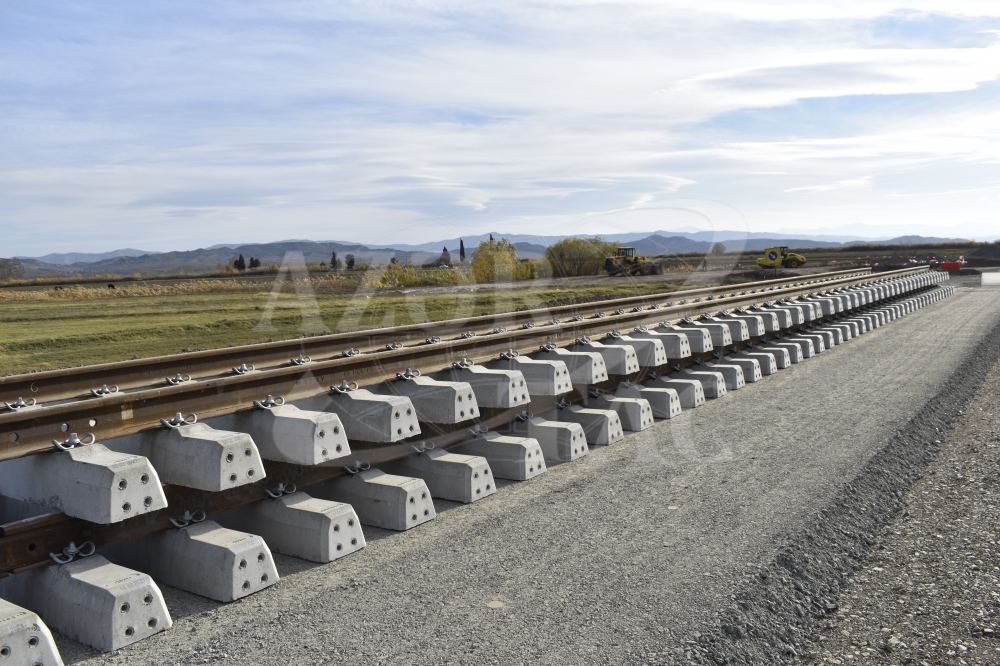 Реконструируется железнодорожная линия, являющаяся составной частью Зангезурского коридора (ФОТО) - Gallery Image